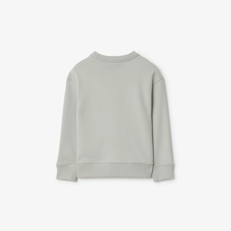 Trench Bear Cotton Sweatshirt in Limestone grey | Burberry® Official