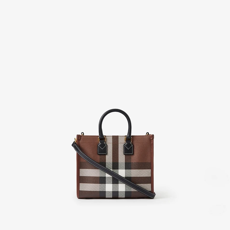 Mini Freya Tote in Dark birch brown - Women | Burberry® Official