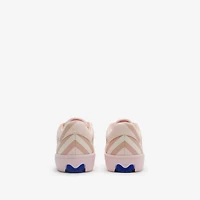 Check Cotton Sneakers in Shell - Children | Burberry® Official