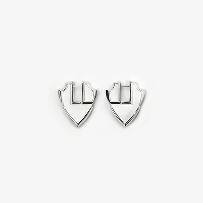 Shield Earrings in Silver