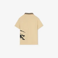 EKD Cotton Piqué Polo Shirt in Corn yellow | Burberry® Official