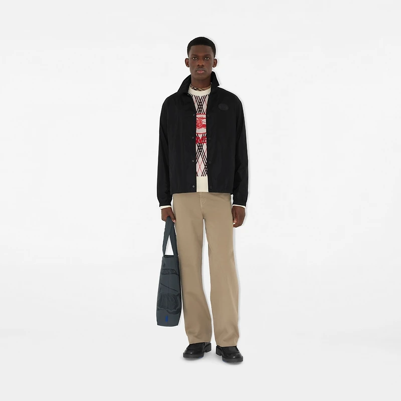 Knight Stamp Nylon Coach Jacket in Black - Men | Burberry® Official