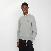Wool Sweater in Mid grey melange - Men | Burberry® Official