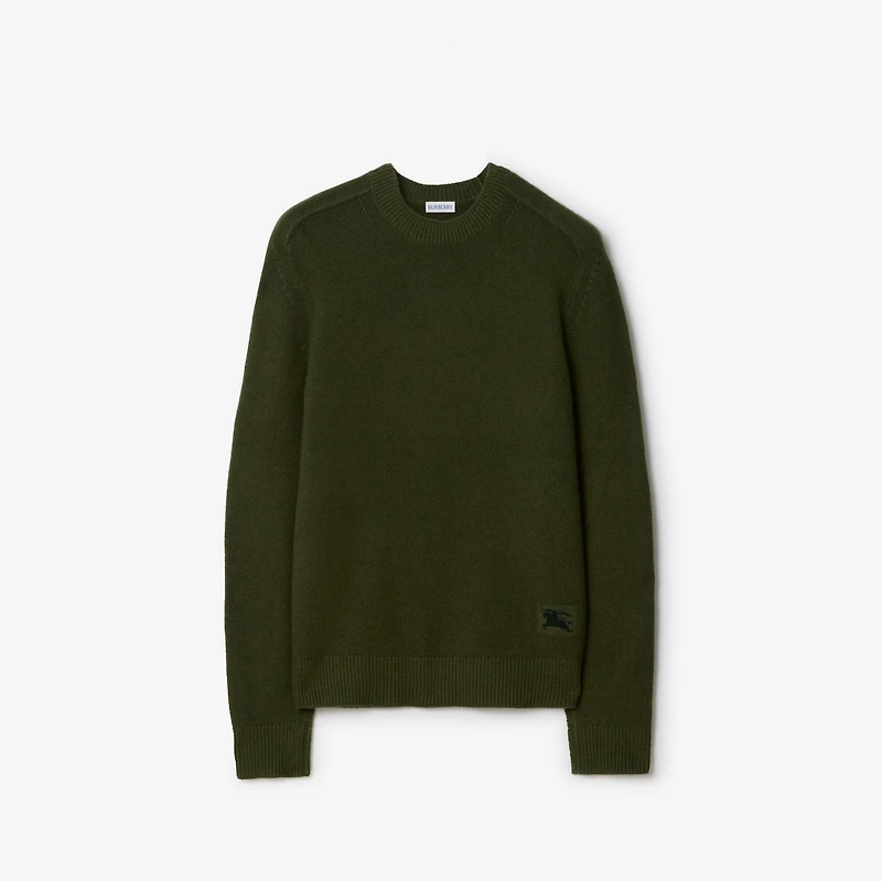 Cashmere Sweater in Tent green - Men | Burberry® Official