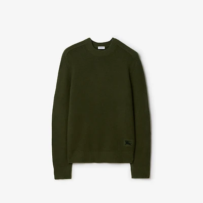 Cashmere Sweater in Tent green - Men | Burberry® Official