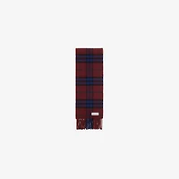 Narrow Check Cashmere Scarf in Sash red | Burberry® Official