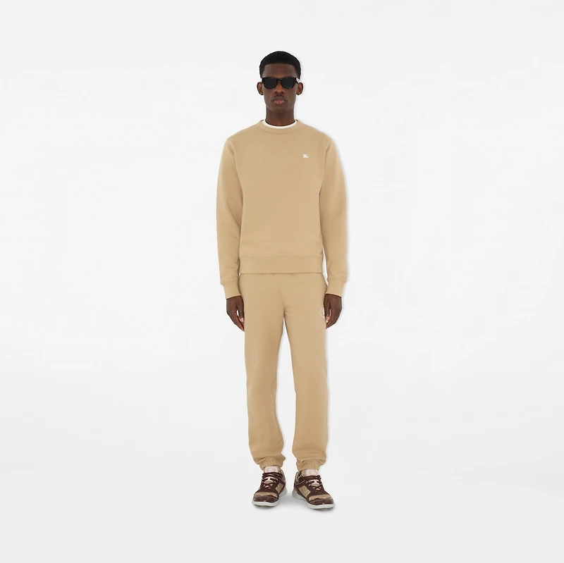 Knight Stamp Cotton Jogging Pants in Flax beige - Men | Burberry® Official