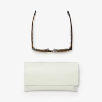 Logo Rectangular Sunglasses​ in Tortoiseshell - Men | Burberry® Official