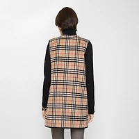 Check Wool Cashmere Warmer in Archive beige - Women | Burberry® Official