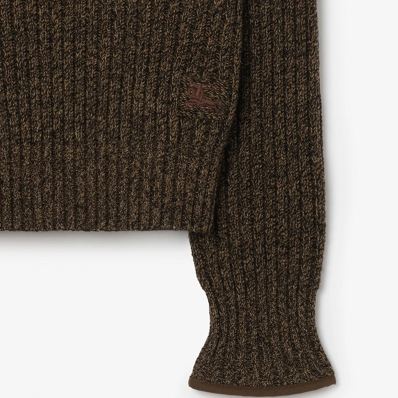 Wool Cashmere Sweater in Juniper green - Women | Burberry® Official