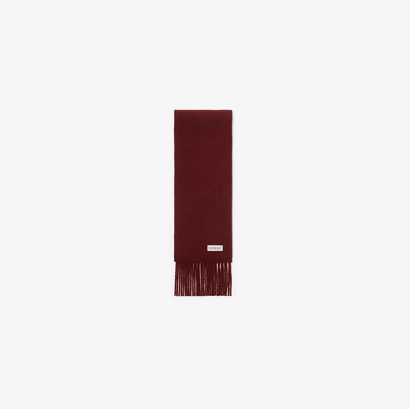 Check Label Cashmere Scarf in Sash red | Burberry® Official