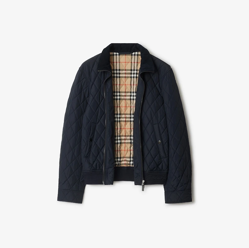 Quilted Nylon Jacket in Navy - Men | Burberry® Official