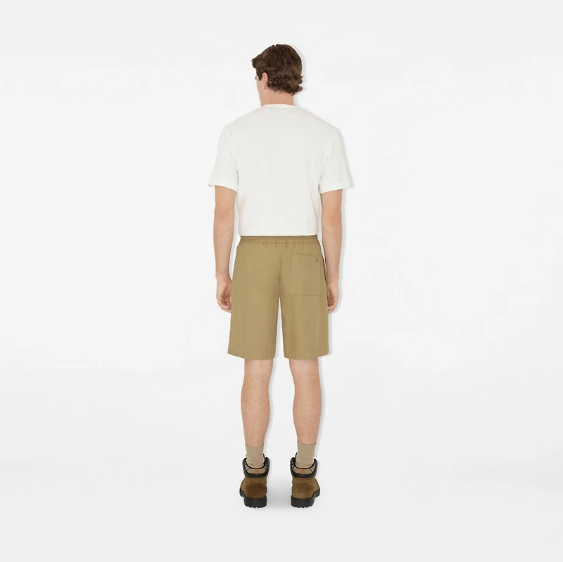 Gabardine Shorts in Hamper beige - Men, Cotton | Burberry® Official