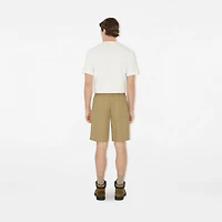 Gabardine Shorts in Hamper beige - Men, Cotton | Burberry® Official