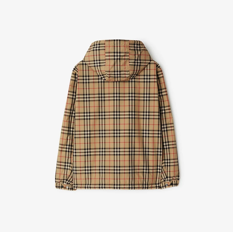 Reversible Check Jacket in Sand beige - Men, Nylon | Burberry® Official