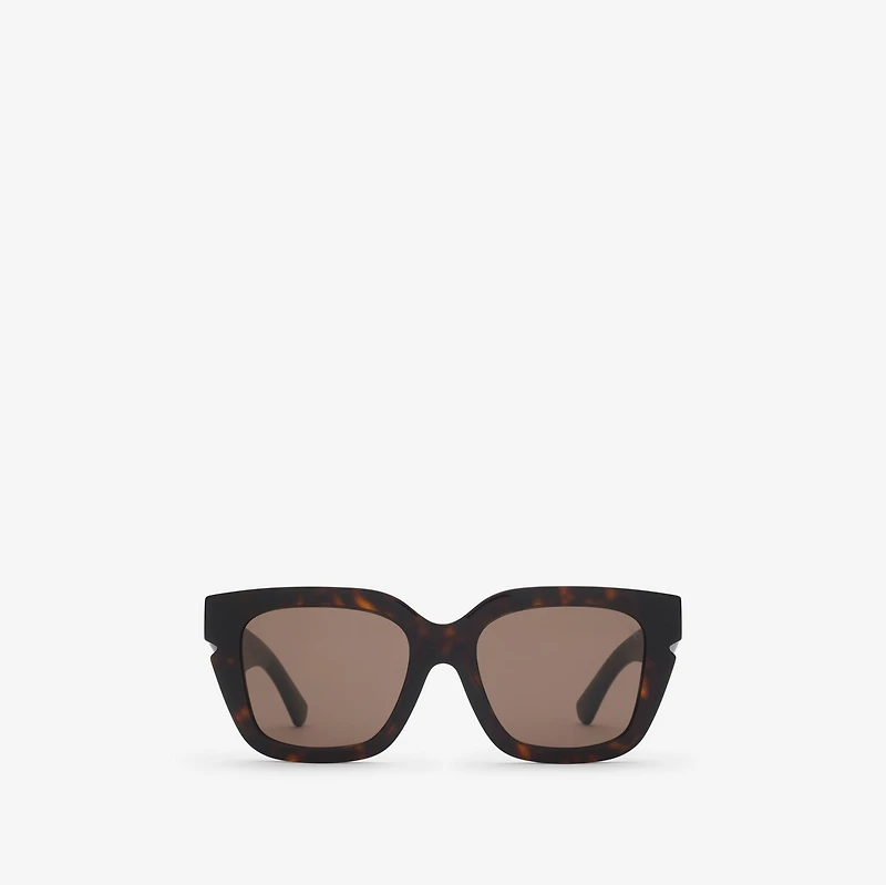 Inlaid Check Square Sunglasses in Tortoiseshell - Women | Burberry® Official
