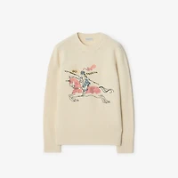 Cross Stitch EKD Wool Cashmere Sweater in Tundra beige - Women | Burberry® Official