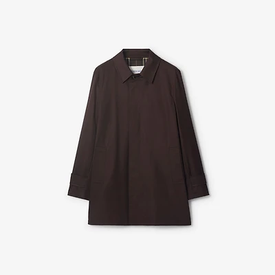 Short Gabardine Car Coat in Clove brown - Men | Burberry® Official