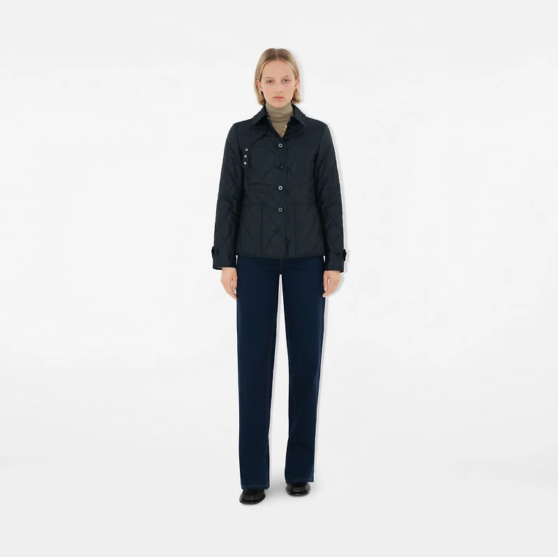 Quilted Thermoregulated Jacket in Midnight - Women, Econyl, Nylon | Burberry® Official