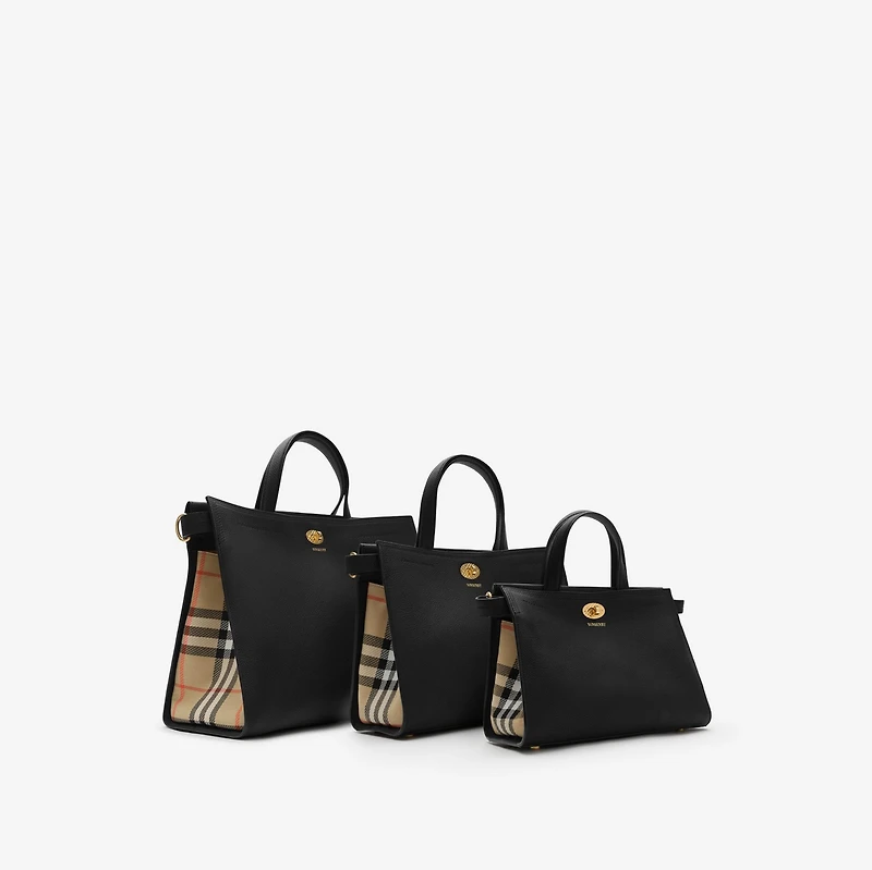 Cotswolds Check Tote in Black - Women