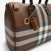 Medium Check Bowling Bag in Dark birch brown - Women | Burberry® Official