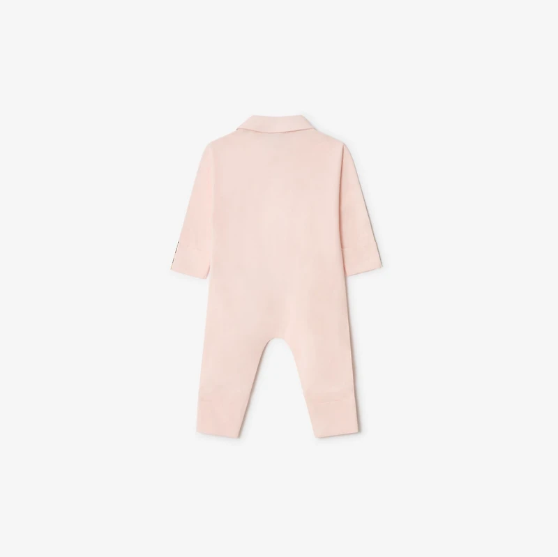 Stretch Cotton Three-piece Baby Gift Set in Ice pink