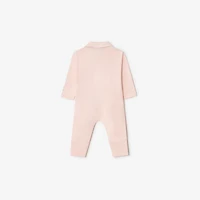 Stretch Cotton Three-piece Baby Gift Set in Ice pink