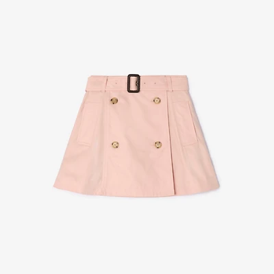Cotton Trench Skirt in Archive pink | Burberry® Official