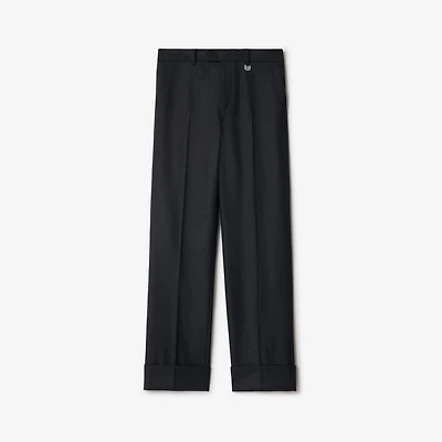 Wool Tailored Trousers in Brisk grey - Men | Burberry® Official