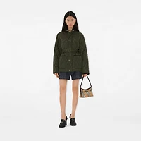 Quilted Nylon Jacket in Shale - Women, Cotton | Burberry® Official