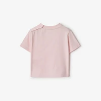 Rainy Day Bear Cotton T-shirt in Ice pink | Burberry® Official