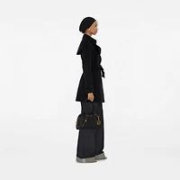 Short Chelsea Heritage Trench Coat in Black - Women, Cotton Gabardine | Burberry® Official