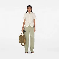 Lyocell Tailored Trousers in Skylark - Women | Burberry® Official