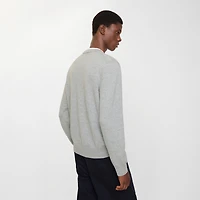 Wool Sweater in Mid grey melange - Men | Burberry® Official