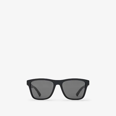 Textured Check Square Sunglasses in