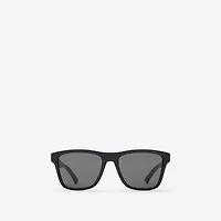 Textured Check Square Sunglasses in