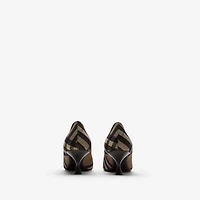 Check Cameo Low Pumps in Brush brown - Women | Burberry® Official