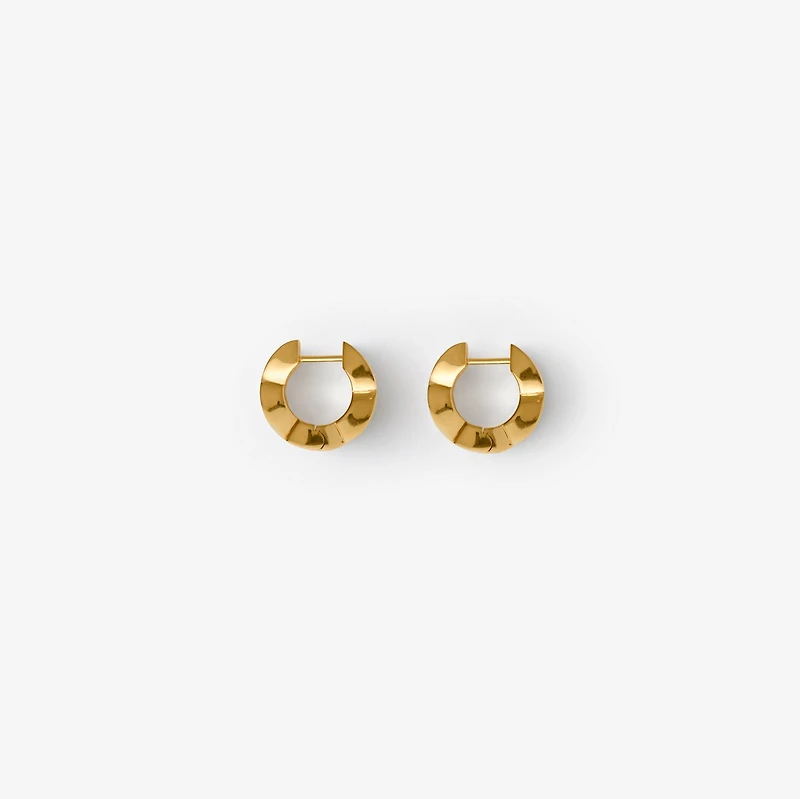 Shield Infinity Hoop Earrings in Gold/clear - Women | Burberry® Official