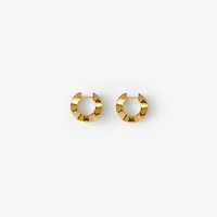 Shield Infinity Hoop Earrings in Gold/clear - Women | Burberry® Official