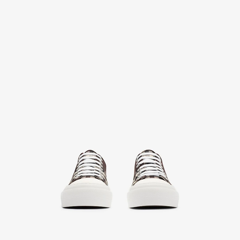 Check Sneakers in Mahogany - Women | Burberry® Official