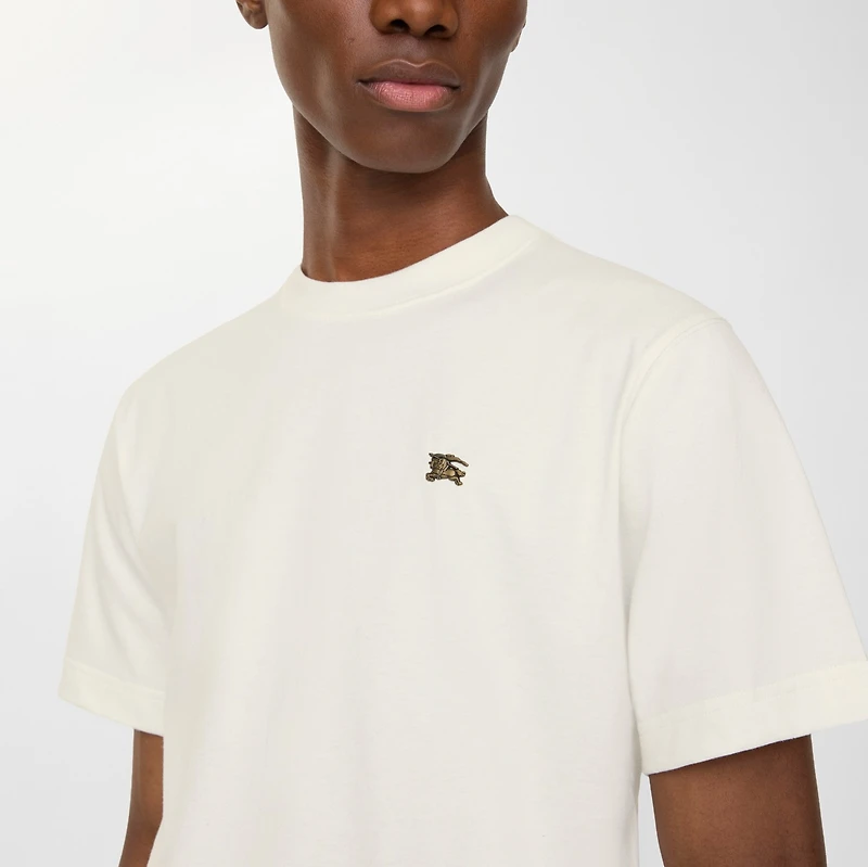 Metal EKD Cotton T-shirt in Chalk white - Men | Burberry® Official
