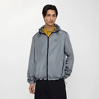 Reversible Check Hooded Jacket in Wave blue - Men, Nylon | Burberry® Official