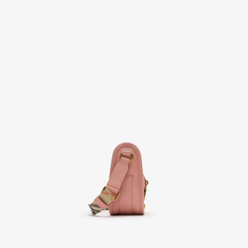 Mini B Clip Messenger Bag in Peony pink - Women | Burberry® Official