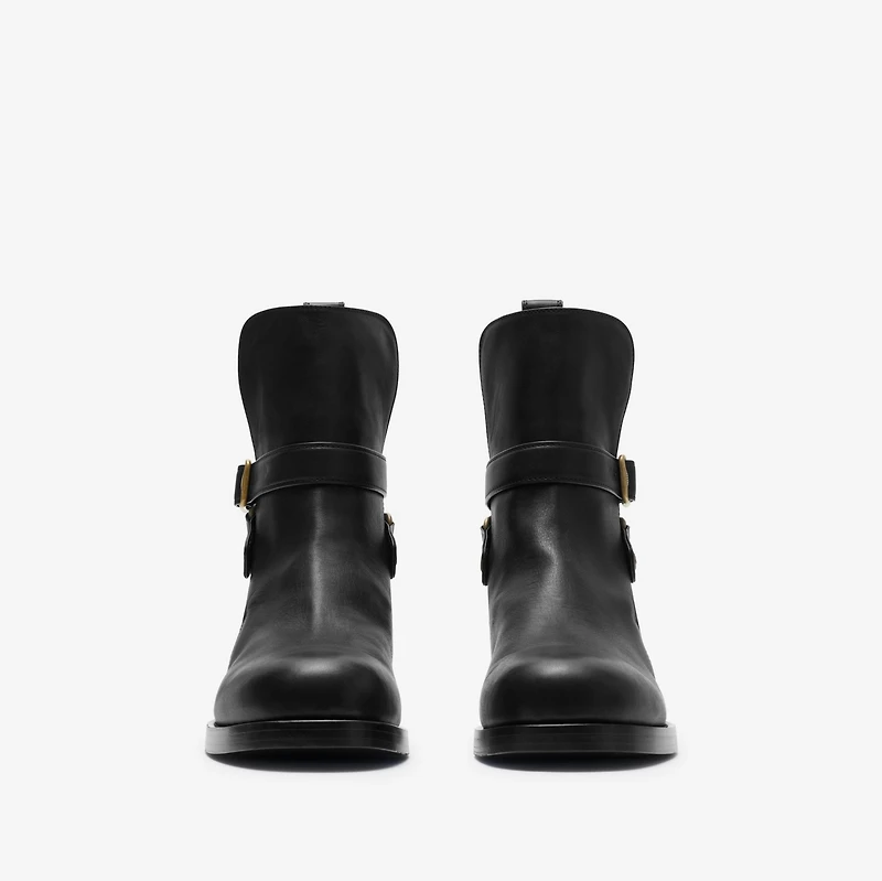 Leather Ledger Jodphur Boots​​ in Black - Men | Burberry® Official
