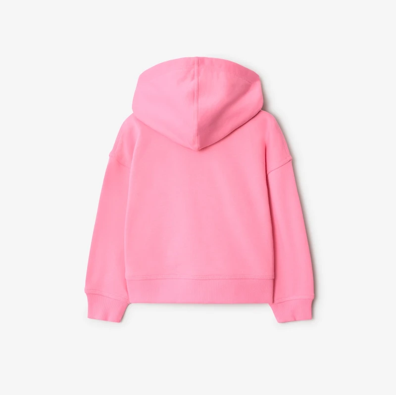 Cotton Zip Hoodie in Blossom | Burberry® Official