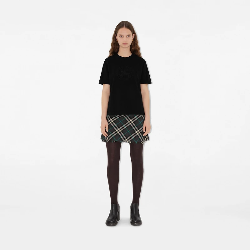 Knight Cotton T-shirt in Black - Women | Burberry® Official