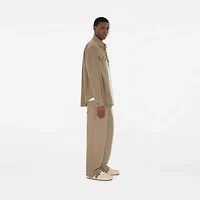 Cotton Overshirt in Quill - Men | Burberry® Official
