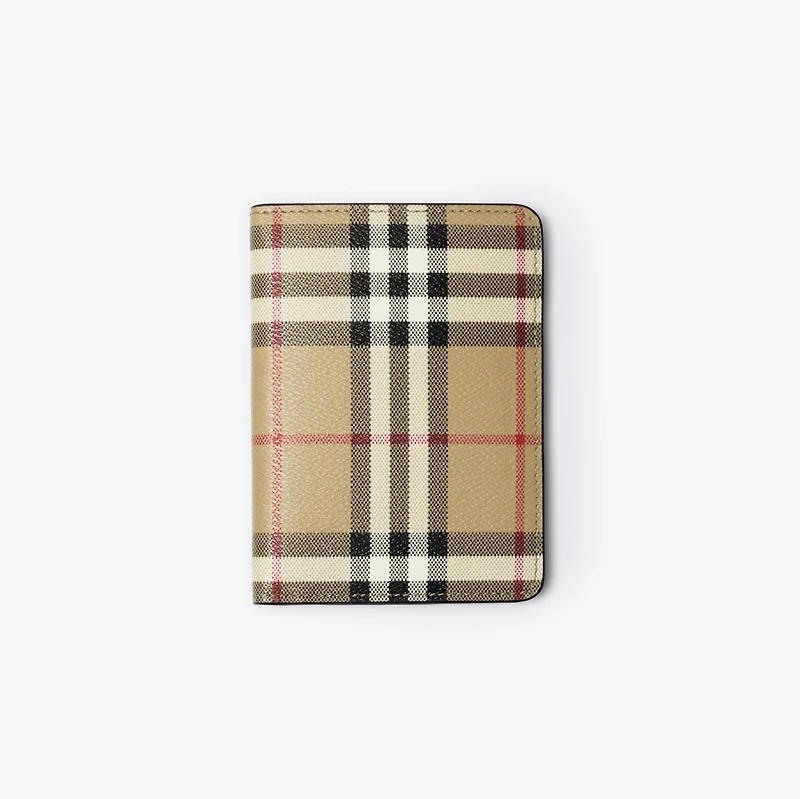 Check Passport Holder in Archive beige/briar brown - Women | Burberry® Official