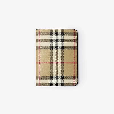 Check Passport Holder in Archive beige/briar brown - Women | Burberry® Official