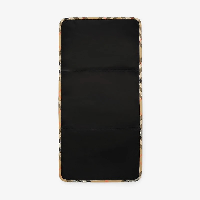 Check Trim Quilted Nylon Baby Changing Bag in Black - Children | Burberry® Official